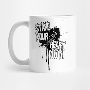 Stake your hearts out! (Black & White) Mug